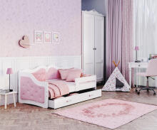 AJK Lili 1608 Crystal Art.241948 Light Pink  Vaikų lova 180x80 cm
