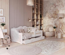 AJK Lili 1608 Crystal Art.241948 White  Vaikų lova 180x80 cm