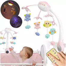 Ricokids Musical Mobile Art.RK-813 Pink Musical carousel with projector
