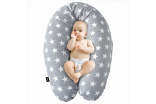 „La Bebe ™“ RICH medvilnės slaugos motinystės pagalvė, 244434 švediškos spalvos „Dala“ arklio pasaga (pasaga) kūdikio maitinimui, miegojimui, pasaga nėščioms moterims 30x175 cm