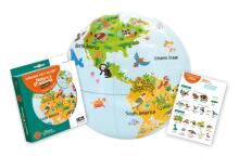 CALY Piepūšams globuss-bumba Dzīvnieki mazuļiem, 30 cm