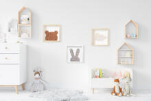 Room Accesories Art.246382 Decorative wall art in frame  "Star" – fluffy textile panel for kids' room