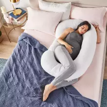 La Bebe™ Maternity Satin Pillow Sì - Duo Art.246557 Satin fabric, grey with pattern. Multifunctional maternity pillow with memory foam filling