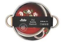 Maku Basic Pot with glass lid steel 3 L 20 cm