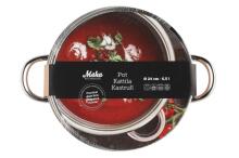 Maku Basic Pot with glass lid stainless steel 6,5 L 24 cm
