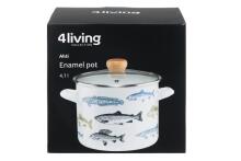 4Living emaliuotas puodas Ahti 20 cm