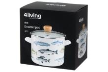4Living emaliuotas puodas Ahti 20 cm
