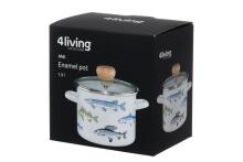 4Living emaliuotas puodas Ahti 16 cm