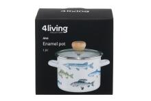 4Living emaliuotas puodas Ahti 16 cm