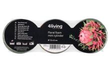 4Living gėlių formos putplasčio mini cilindras, 3 vnt.