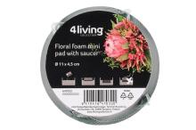 4Living gėlių rašto putplasčio mini kilimėlis su lėkštute