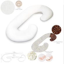 La Bebe™ Maternity Pillow Sì - Duo Art.223734 100% cotton, beige. Multifunctional maternity pillow with memory foam filling