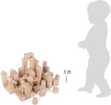 Legler Wooden Blocks  Art.247894 Mediniai kubeliai maišelyje, 100 vnt.