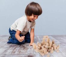 Legler Wooden Blocks  Art.247894 Mediniai kubeliai maišelyje, 100 vnt.