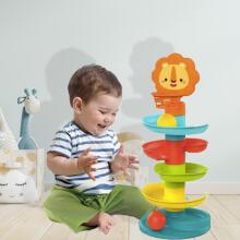 WOOPIE BABY bėgimo takelis su kamuoliukų čiuožykla, kamuoliukų bokštas, kamuoliukų takelis