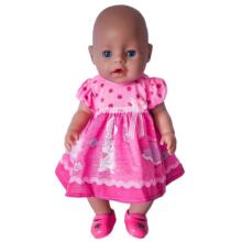 WOOPIE ROYAL Lėlės drabužiai Rožinė suknelė Zuikis 43-46 cm