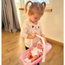 WOOPIE ROYAL kūdikio lėlės rinkinys 30,5 cm + rožinė nešioklė