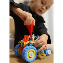WOOPIE transporto priemonių rinkinys, konstruktoriai, kaladėlės, 6in1, STEM