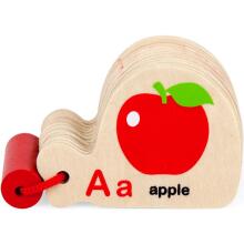 VIGA medinė knyga abėcėlės ir anglų kalbos mokymuisi Montessori