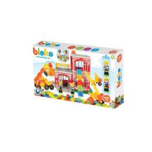 MOCHTOYS Ežio smeigtukų kaladėlės UGNIAGESIŲ KOMANDA dėžutėje 100 vnt. + 2 figūrėlės