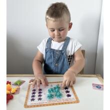 WOOPIE edukacinis rinkinys skaičiuoti Montessori spalvų rūšiuoklė Jūros šalis 111 vnt.