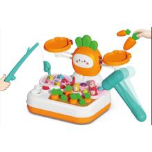 WOOPIE žaidimas MONTESSORI 4in1 Žvejybos svarstyklės „Pataikyk kurmį ir morkas“
