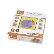 Viga medinė dėlionė zoologijos sodui, 4 dalys