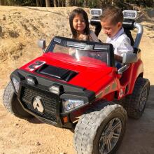 INJUSA 24V Battery Car Monster Two-Seater LED
