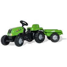 ROLLY TOYS rollyKid NH T 7040 Pedalinis traktorius su priekaba, šviesiai žalias