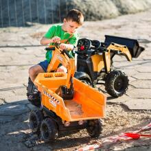 FALK Case IH ekskavatorius-krautuvas, oranžinis, traktorius su priekaba, kilnojamuoju kaušu, nuo 3 metų amžiaus