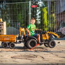 FALK Case IH ekskavatorius-krautuvas, oranžinis, traktorius su priekaba, kilnojamuoju kaušu, nuo 3 metų amžiaus