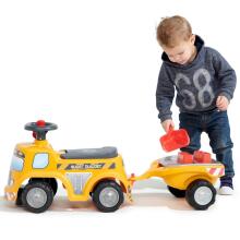 FALK važiuojamasis statybinis automobilis su atidaroma sėdyne + priedais nuo 1 metų