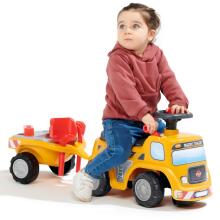FALK važiuojamasis statybinis automobilis su atidaroma sėdyne + priedais nuo 1 metų