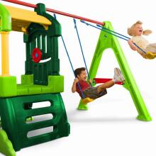 „Little Tikes“ žaidimų aikštelės klubo namelio čiuožykla ir sūpynės