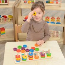 MASTERKIDZ dėlionės, mokomoji skaičiavimo ir spalvų Montessori rūšiavimo priemonė
