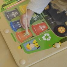 MASTERKIDZ magnetinė lenta atliekų rūšiavimui, perdirbimo sunkvežimis, Montessori