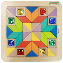 MASTERKIDZ Dėlionės Mozaika Mokymasis Spalvų ir Formų Tangram Montessori
