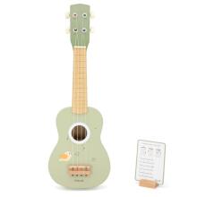 Viga medinė ukulele gitara vaikams žalia su natomis