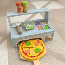 TOOKY TOY ŽAISLŲ PICERIA Medinės picos krosnies priedai