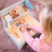 TOOKY TOY tualetas vonios kambariui Medinis tualetas vonios kambariui su priedais