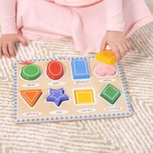 Melissa & Doug Shapes Wooden Art.249866 Montessori medinė dėlionės lenta
