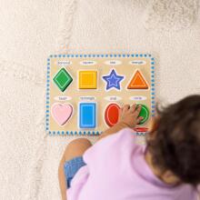 Melissa & Doug Shapes Wooden Art.249866 Montessori medinė dėlionės lenta