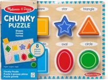 Melissa & Doug Shapes Wooden Art.249866 Montessori medinė dėlionės lenta