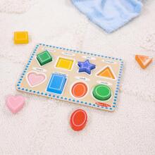 Melissa & Doug Shapes Wooden Art.249866 Montessori medinė dėlionės lenta