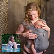 Dooky Splash Сarrier Art.250055 Grey Vandeniui atspari ir ergonomiška kūdikio nešioklė