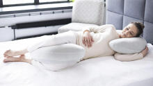 La Bebe™ Maternity Pillow Sì - Duo Art.246542 Linen fabric. Multifunctional maternity pillow with memory foam filling