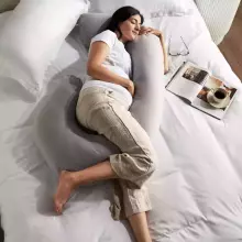 La Bebe™ Maternity Pillow Sì - Duo Art.246543 Linen fabric. Multifunctional maternity pillow with memory foam filling