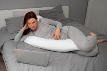 La Bebe™ Maternity Pillow Sì - Duo Art.246543 Linen fabric. Multifunctional maternity pillow for pregnancy and breastfeeding
