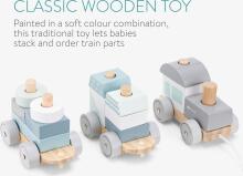 Navaris Wooden Train Art.55243.01 Medinis traukinys su figūromis