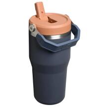 Termospuodelis su šiaudeliu &bdquo;The IceFlow Flip Straw 2.0&ldquo; 0,6 l pilkas